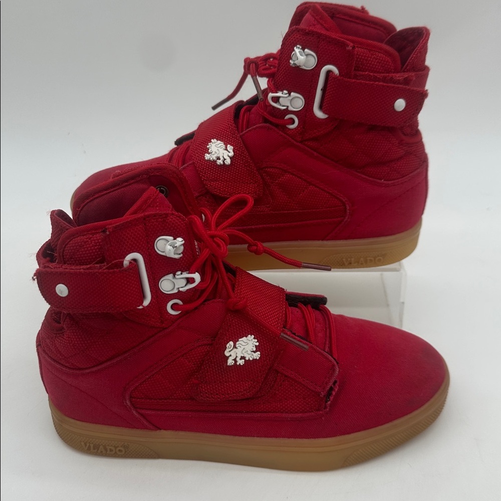 Vlado Footwear Womens Atlas II Red Mono Hi-Top Shoes IG-1500-W US Womens Size 5